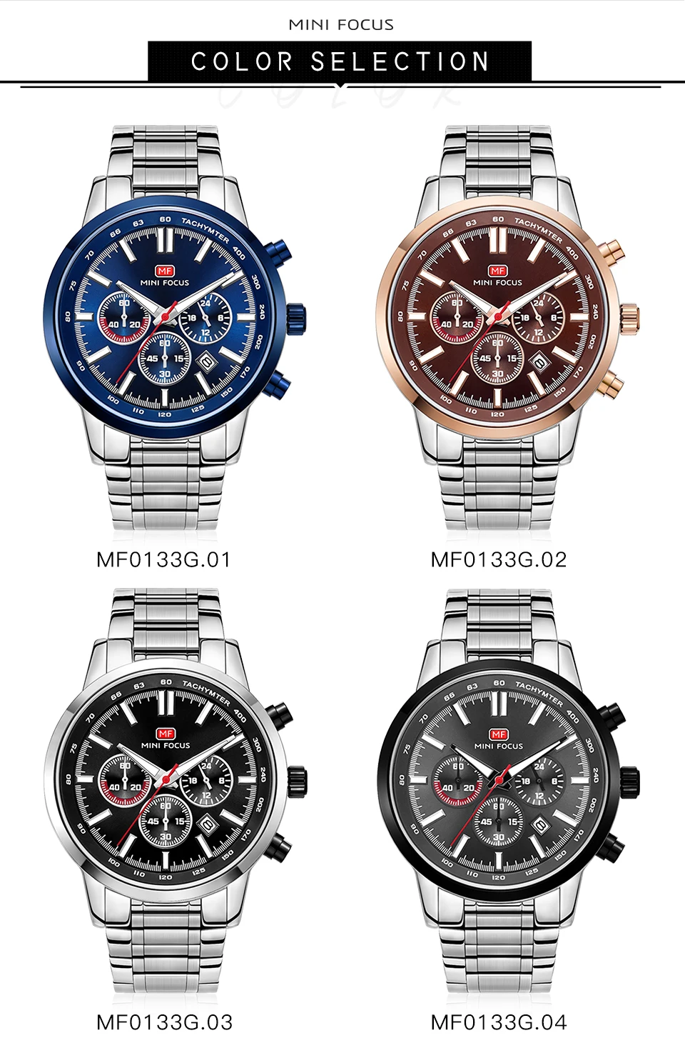 MINI FOCUS quartzhorloge voor heren Waterdicht_voghion.com