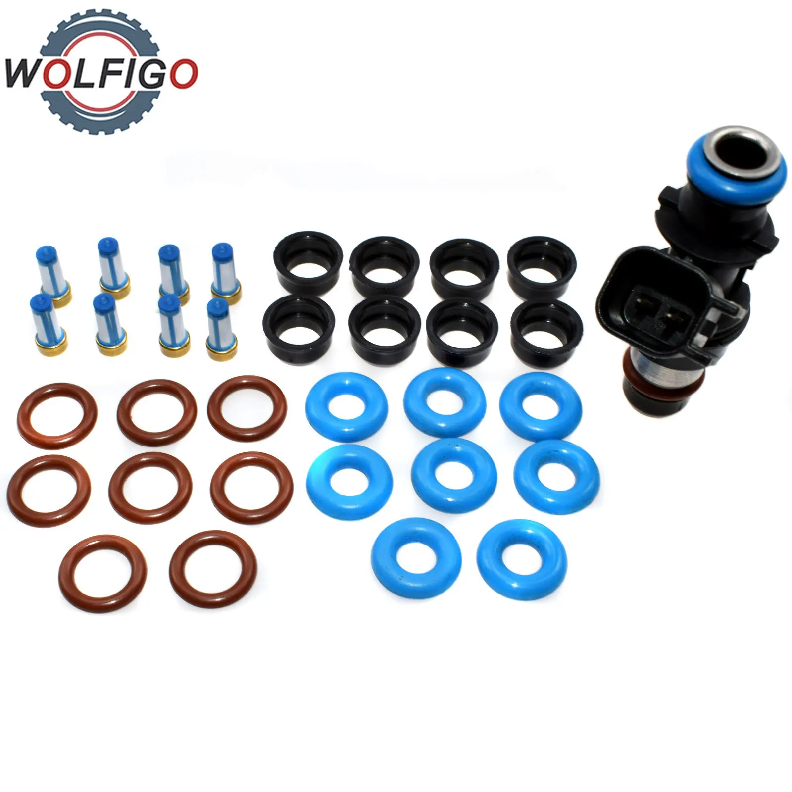 Wolfigo Fuel Injector & Rebuild Kit Orings Filters 25317628 17113553