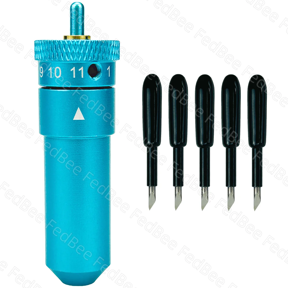 5Pcs Auto Deep Cut Blade E 1Pc Holder Per Silhouette Cameo 3 2 1 Portrait 2 Curio Deepcutting Set