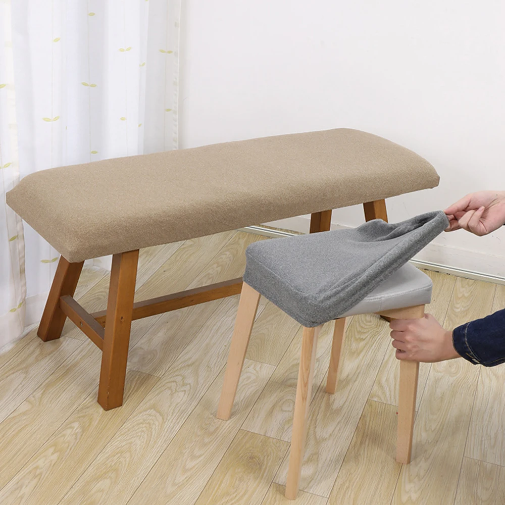 

Stool Cover Long Bench Cover Piano Bench Slipcover Stretch Seat Case Protector Elastic Chair Covers Footstool Protector Covers