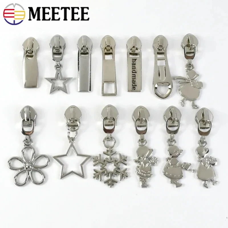Silver Nylon Zipper Puller Repair Kit – Versatile Hardware Accessories for Jackets, Pockets, and Handbags