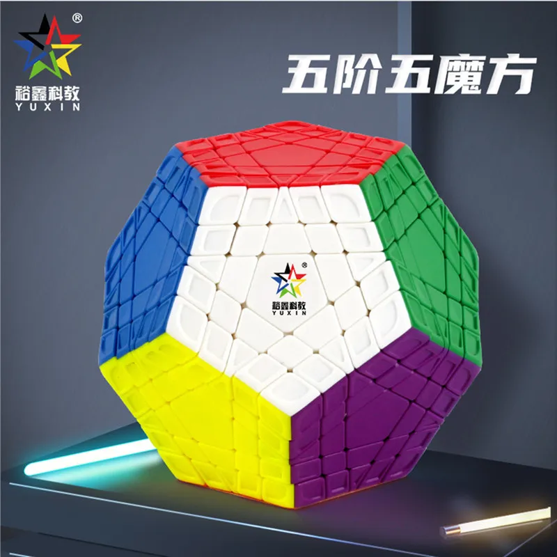 

YuXin Megaminx HuangLong Magic Puzzle Cubes Kубика Pубик 큐브 Cubo Magico 5x5 Megaminxeds Dodecahedron Cube 12 Faces Gigaminx Toys