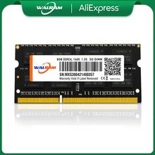 WALRAM memoria ram DDR3L 8GB PC3-10600S 1600MHZ PC3-12800S 1333MHZ Memory 204pin 1.35V Laptop Notebook SODIMM RAM