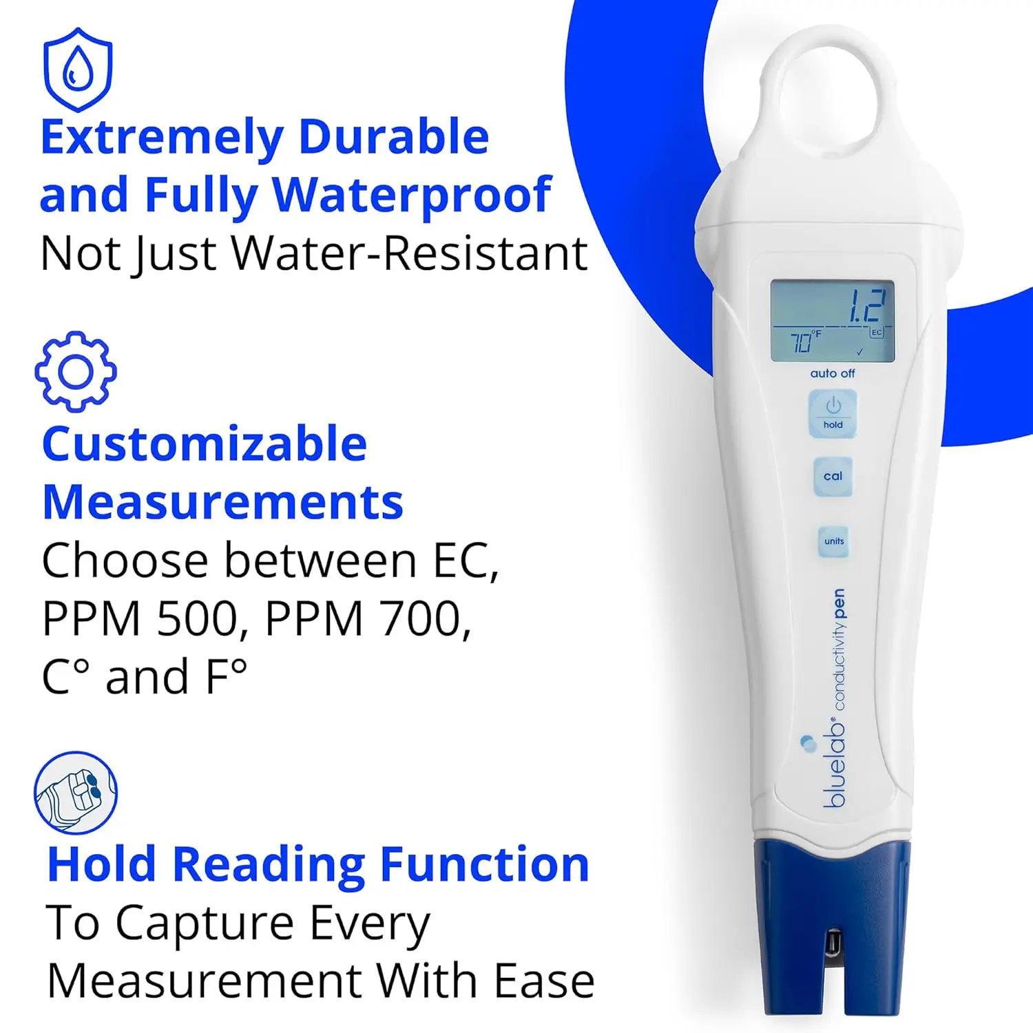 Pen Meter and Probe Care Kit for Conductivity-Water, Temperature and Nutrient Tester (CF, EC, PPM 500/700)
