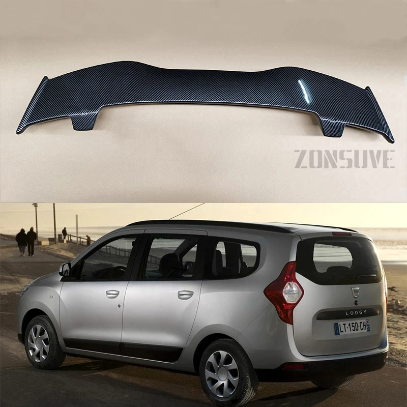 For Dacia Lodgy Spoiler Abs Plastic Hatchback Roof Rear Wing Body Kit Accessories