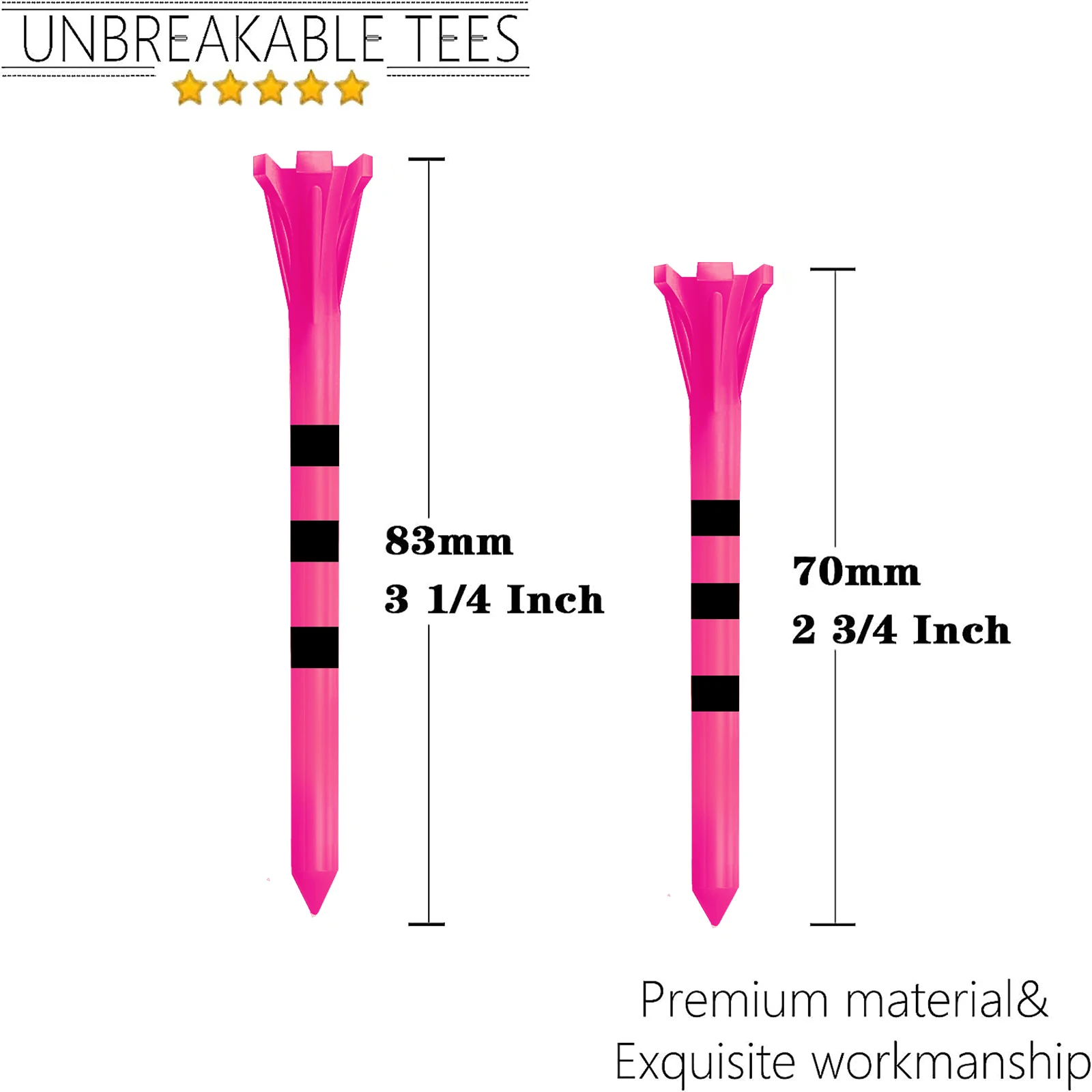 Unbreakable Plastic Golf Tees 2