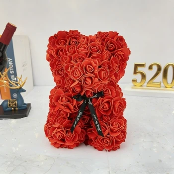 Artificial Flower Eternal Rose Teddy Bear for Mom Mother's Day Birthday Valentine's Day Anniversary Gifts &Artificial Room Decor 1