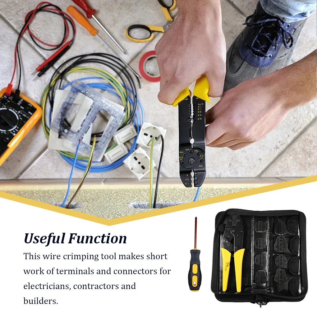 

Crimping Pliers Cable Clamp Tools Terminals Pliers Kit Electrical