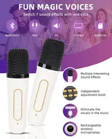 High Power Karaoke Bluetooth Speaker Portable 360 Stereo Surround Waterproof Wireless Subwoofer with 2 Mic Boombox music player - Image 4