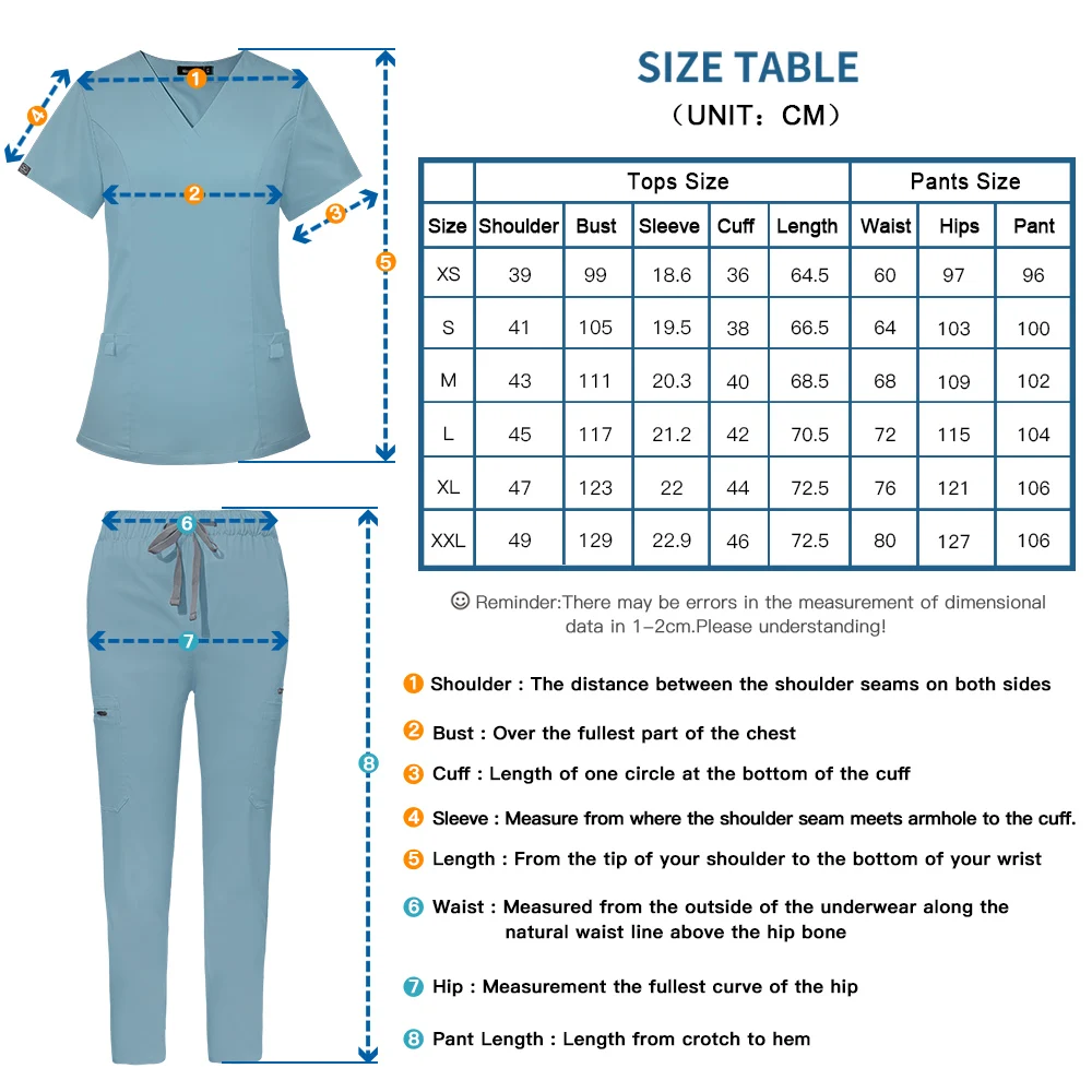 New Arrival Custom Women Nursing Scrub Straight Leg Pants Set Hospital Doctor Sets Women Stylish Slim Fit Hospital Scrub Uniform images - 6