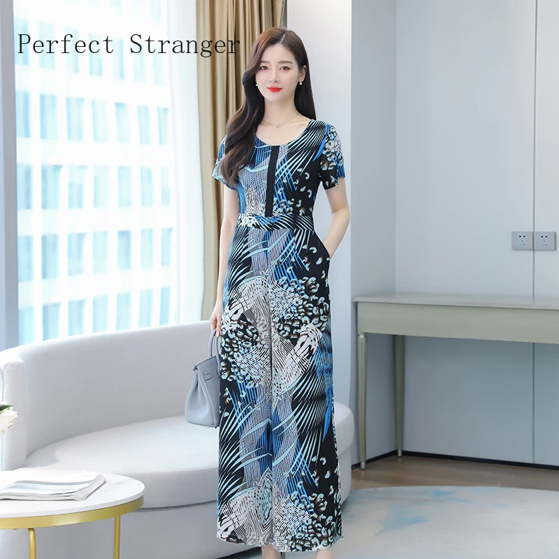 2022 Elegant Ladies Short Sleeve Jumpsuit Spring New Temperament Commute Fit Comfort Jumpsuit Women Loose Jumpsuit Pants