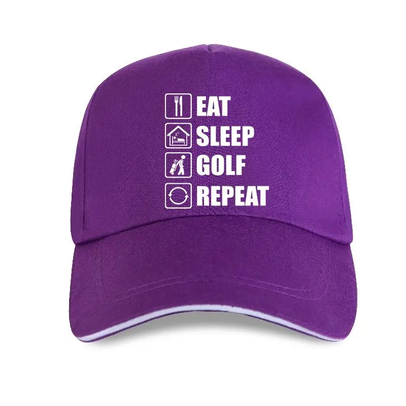&quotEat Sleep Golfer Repeat&quot Funny Golfinger New Arrival Male Casual Boy Tops Discounts Baseball cap Plus Size |