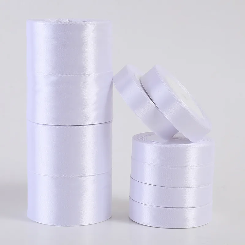 1pc 6-10-12-15-20-25-50mm (25 yards/roll) Satin Ribbon Gift Bow For Crafts DIY Gift Wrapping Christmas Satin Ribbons Christmas Ribbon Wrapping Ribbon Satin Ribbon
