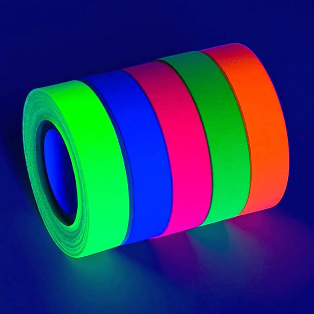 UV-Licht reaktive Bänder Neon UV Gaffer fluor zierende Band Geburtstag Hochzeit leuchten im UV-Licht Bachelorett Party Dekor liefert – Detail 12