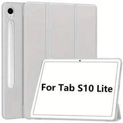 Soft TPU Tri - Fold Stand Protective Tablet Cover with Auto Wake/Sleep Feature, 10.9 - Inch for Tab S10 Lite (YT - Gray White)