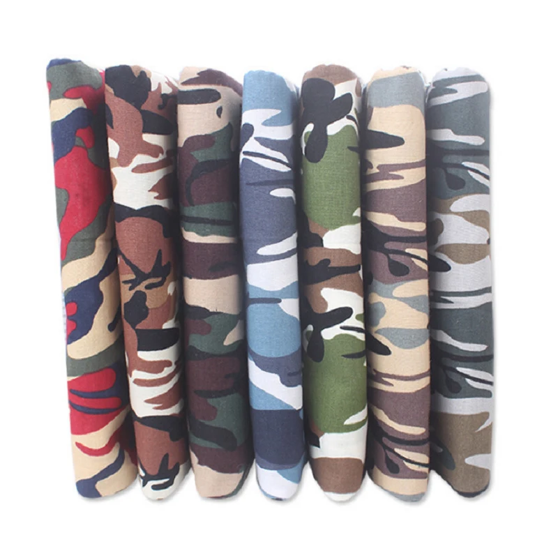 48x48cm Camo Cotton Cloth DIY Handmade Camouflage Cloth 7 pieces Digital Printed Fabric Healthy Environmentally Friendly