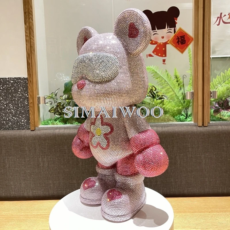 Anpassbare Strass Space Bear glänzende Kristall Tier Figur Handwerk Kreuzstich Mosaik Shop Dekor Puppe Weihnachtsgeschenk – Detail 2