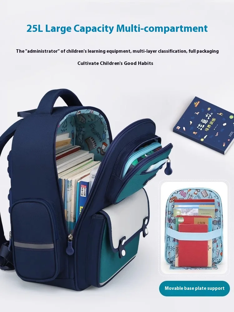 2024 High Capacity Children School Bags British style Kids Backpack In Primary Schoolbag For Teenager Boys Waterproof Backpacks 5