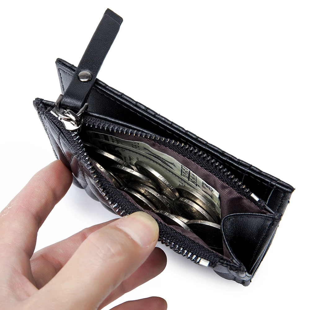 Womens Embroidered Short Wallets Small Compact Bifold Luxury Genuine Leather Pocket Wallet Ladies Mini Purse with Zipper Pouch