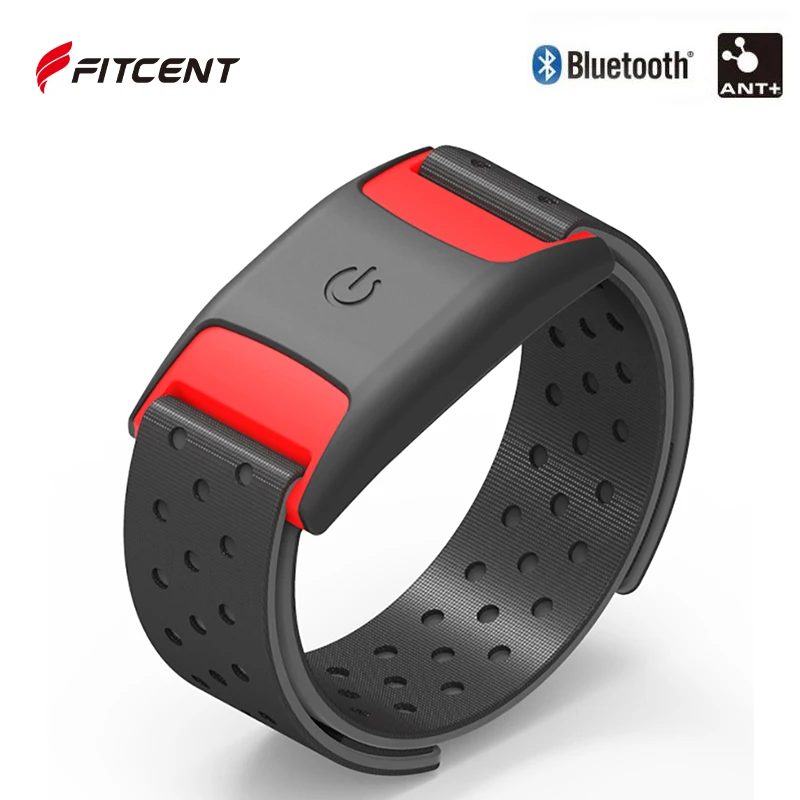 FITCENT Bluetooth ANT + Herzfrequenz Monitor Armband Wiederaufladbare HRM Sensor IP67 Wasserdicht für Peloton Zwift Wahoo Polar Endomond