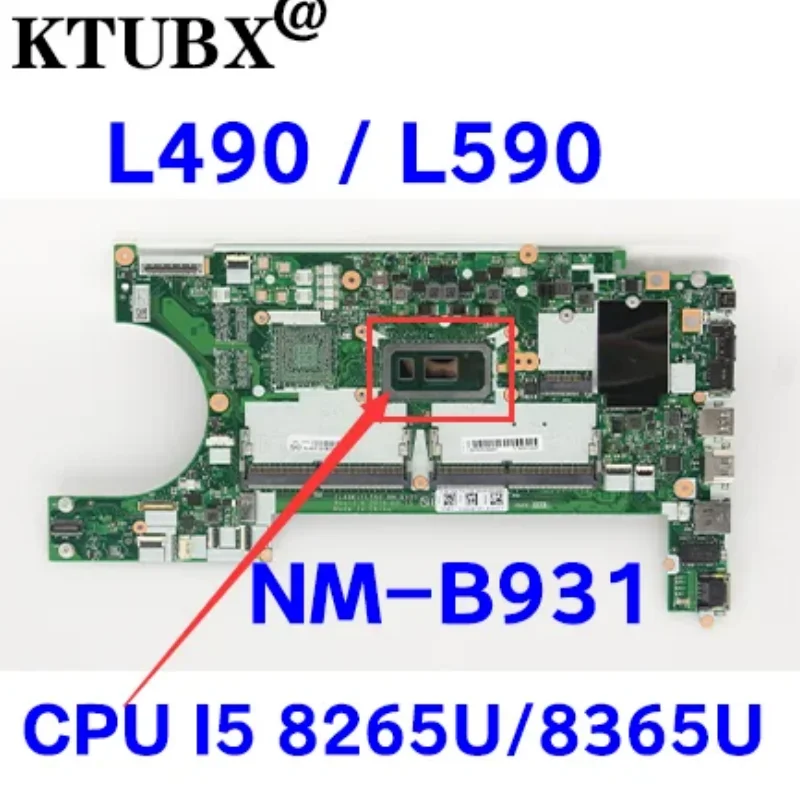Scheda Madre Per Lenovo ThinkPad L490/L590 – 02DM162, I5-8265U – Quasi Nuova Di Zecca (OEM)