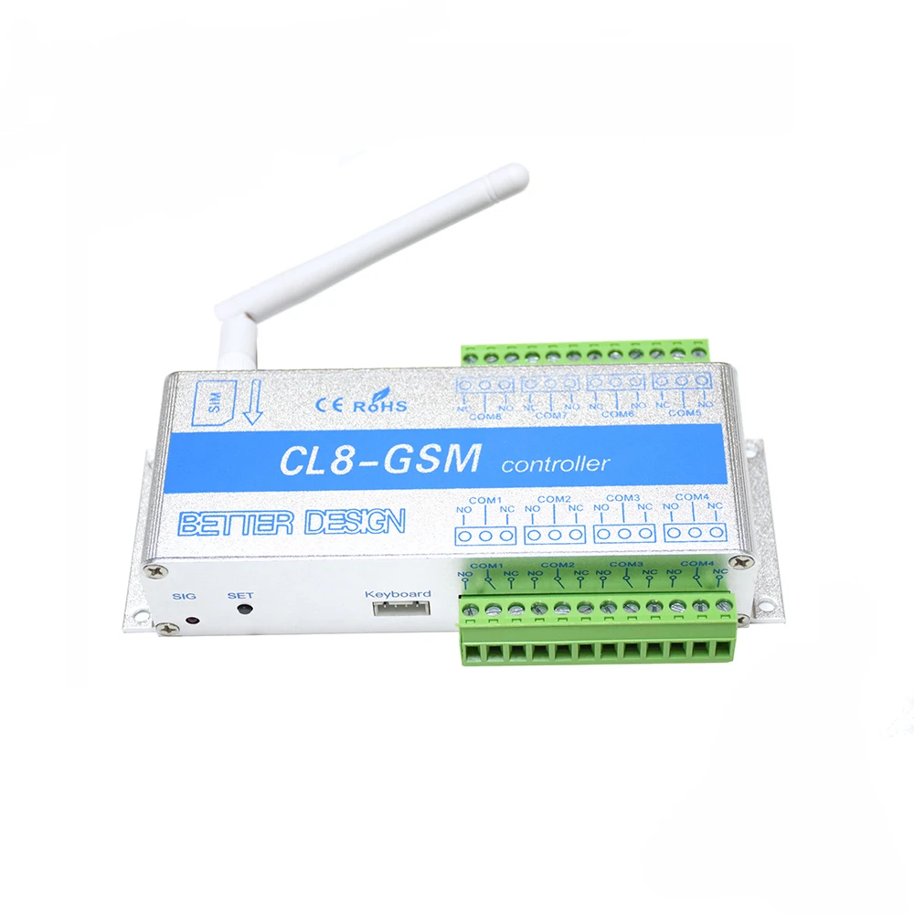 Smart Switch Module Smart Garage Door Opener 8 Channel Relay Output CL8-GSM SMS GSM APP Remote Controller Wireless ON/OFF Switch