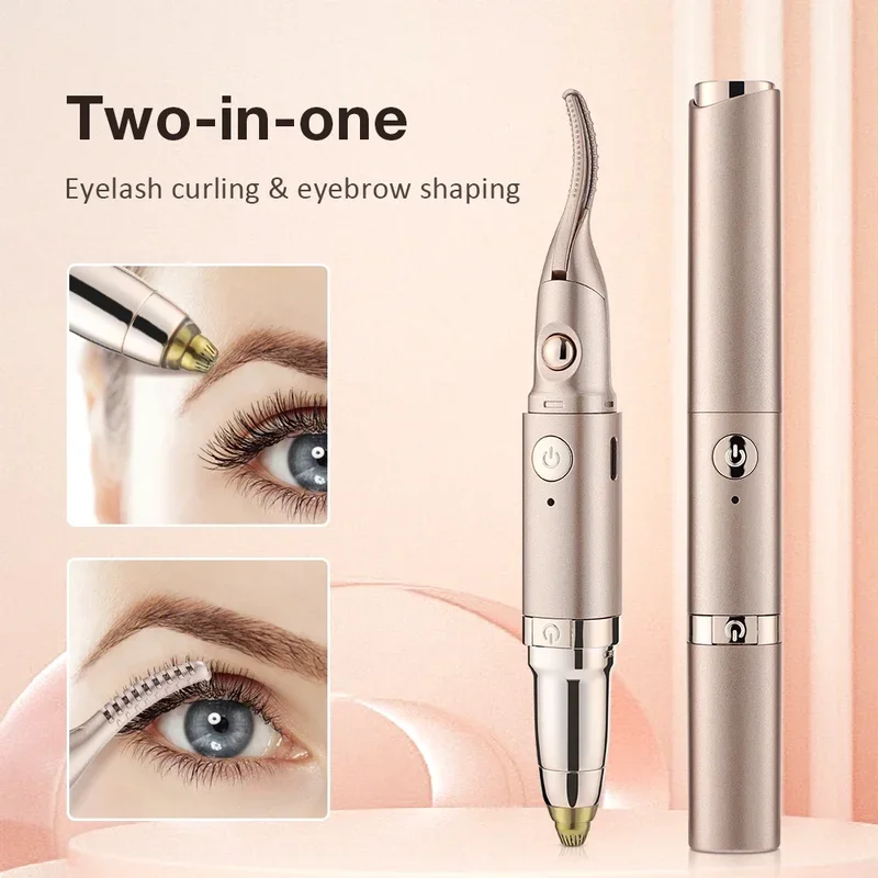 Heating Eyelash Curler Multifunctional 2-in-1 Electric Eyelash Curler And Eyebrow Trimmer Eyebrow Shaver Ear Nose Hair Trimmer eyebrow trimmer set,eyebrow trimmer,eyebrow razor set,eyebrow razor,eyebrow scissors,eyebrow trimmer blade