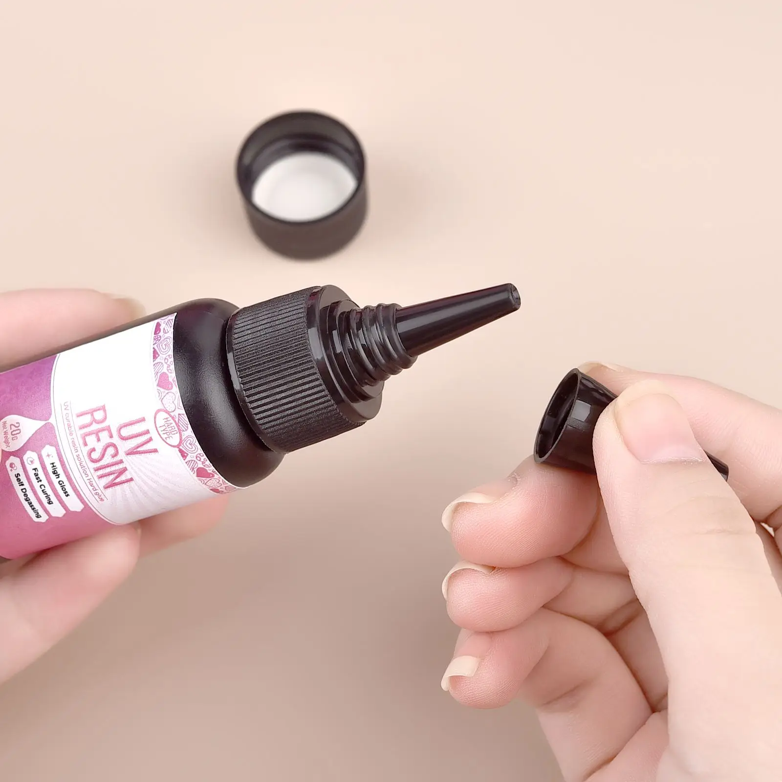 20g/50g/100g UV Epoxy Resin Glue DIY Jewelry Making High Transparency Fast Drying High Hardness Glue UV Lamp DIY Craft Decor
