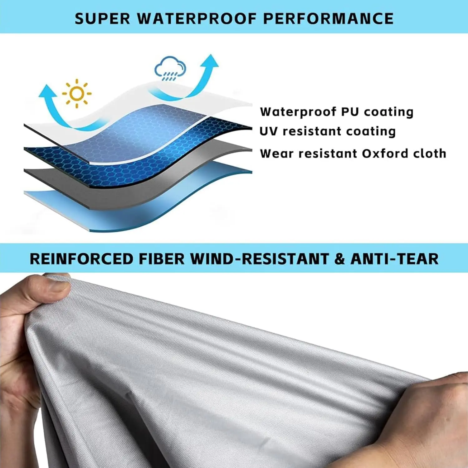24-26ft, Waterproof 900D Heavy Duty Boat Cover, Marine Grade Polyester Boat Covers 24-26ft, Fits 24-26ft Bass