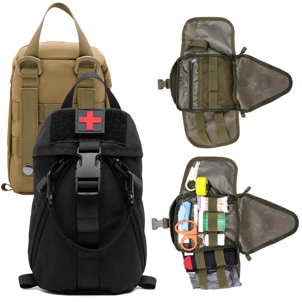 Nylon Molle Pouch Empty First Aid Bag Medical Pouch Trauma Medic Bag First Aid for Home and Outdoor Activities