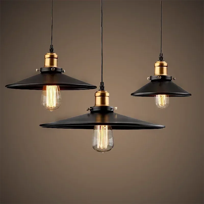 Vintage Pendant Lights Vintage Pendant Light Decoration Salon Edison Loft Style Vintage Industrial Retro Pendant Lamp E27 Holder Iron Restaurant Lights