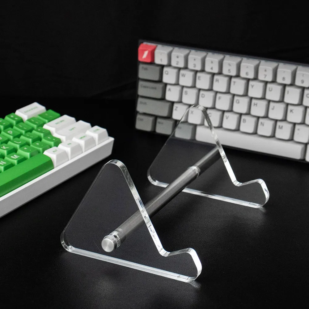 Keyboard Display Stand Acrylic Transparent White Singlelayer Storage