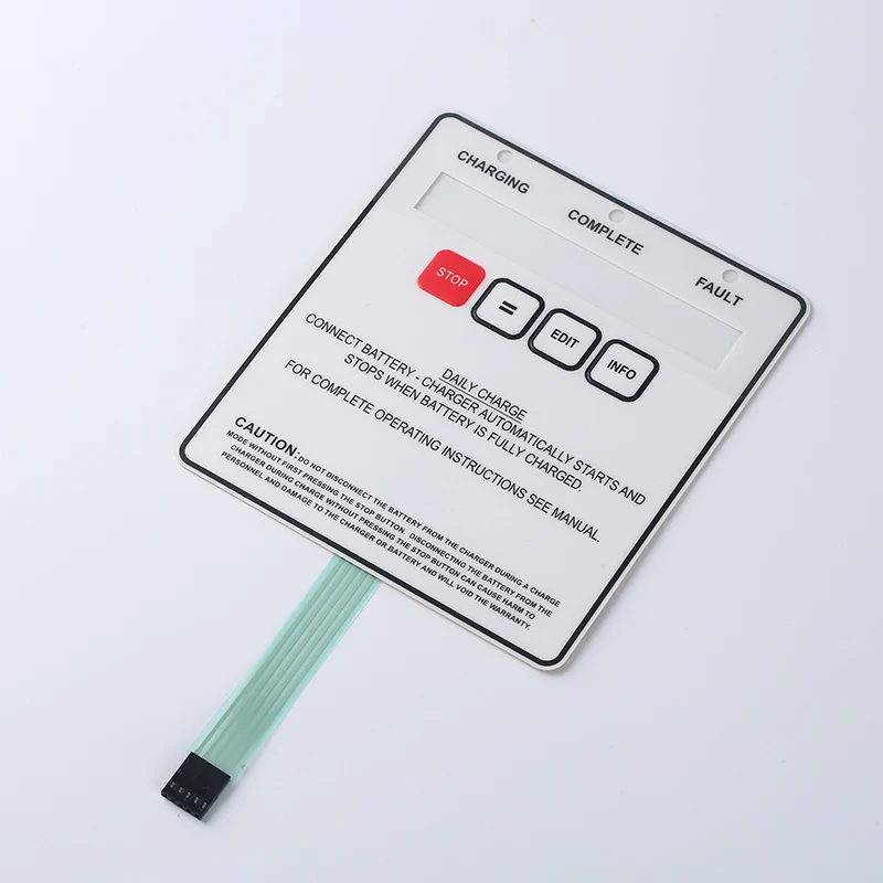 Factory Supply Embossed Tactile Membrane Switch Pet Membrane Switch With Metal Dome