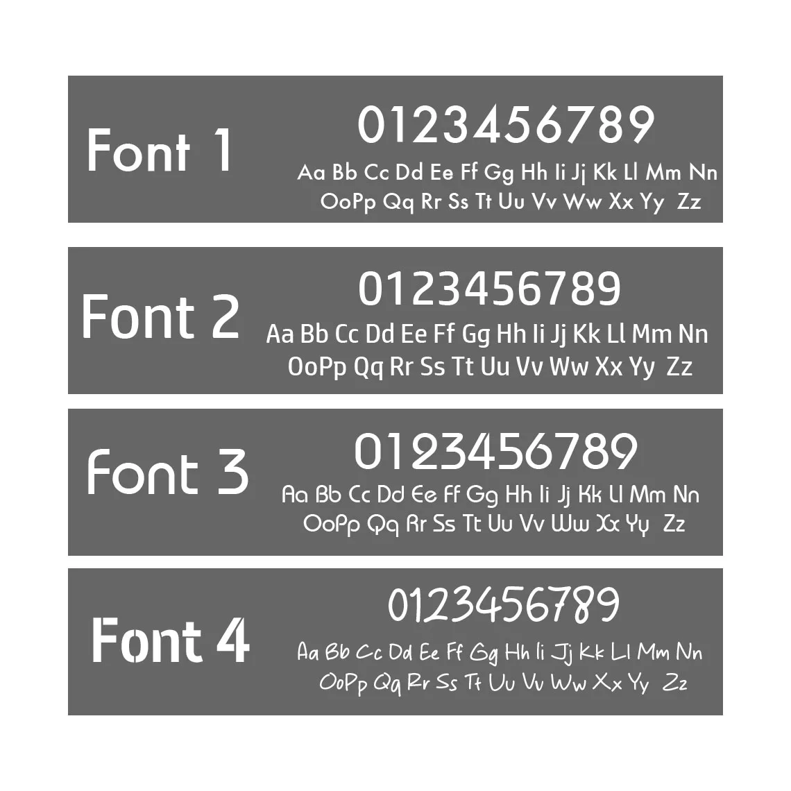 Custom Black Square Address Sign 5 | Custom Modern Black Square Door Number Sign 6