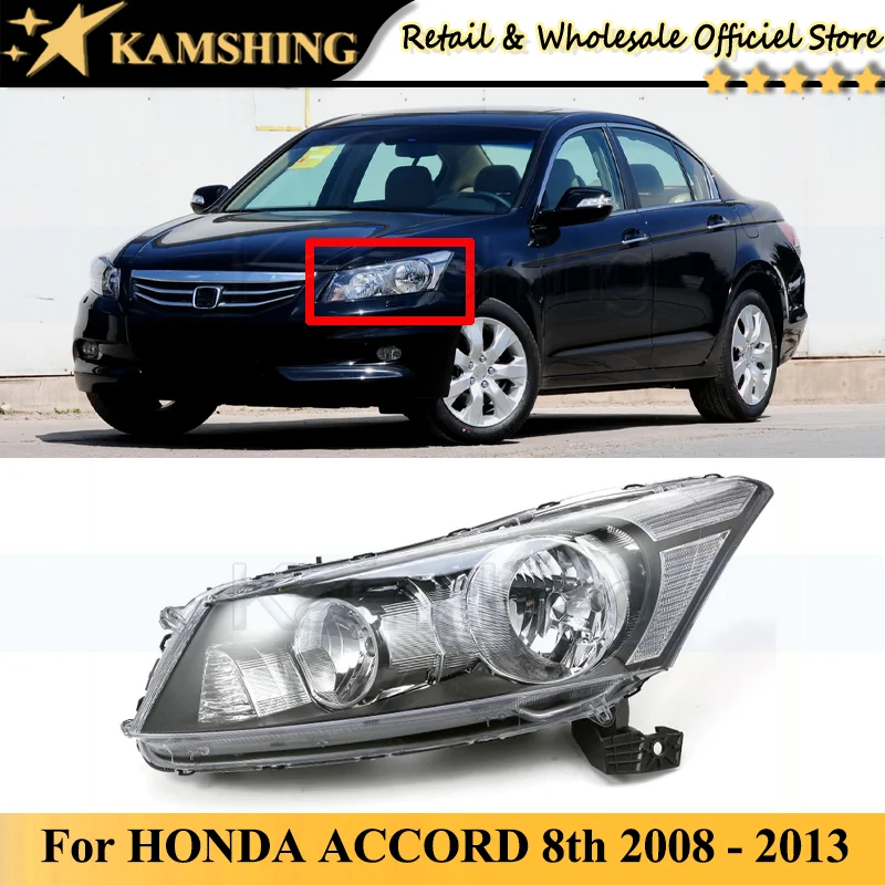 Ксеноновая передняя фара головного света CAPQX для HONDA ACCORD 8th 2008 2009 2010 2011 2012 2013 |