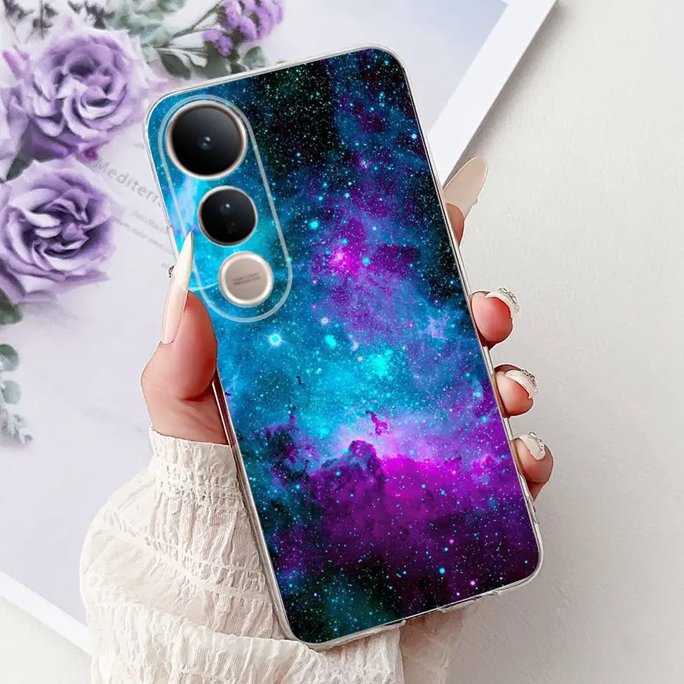 Clear Fashion Luxury Cute Cartoon Cat TPU Bumper Phone Case Cover