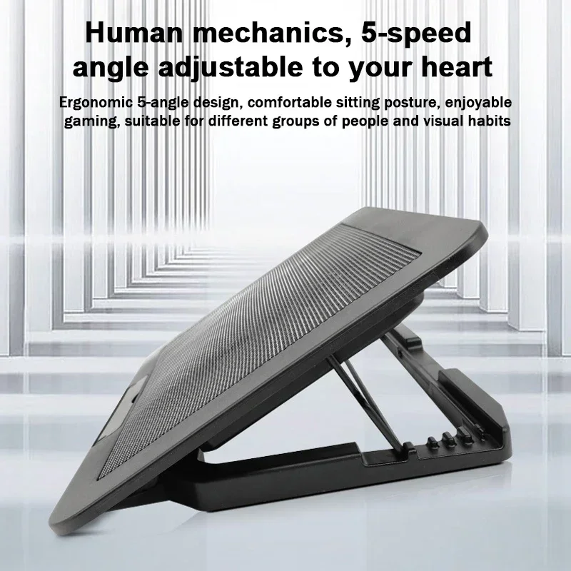 7 Height Adjustable Air-cooled Cool Wind Gaming Laptop Cooler Large Size For 12-17'' Tablet Notebook Cooling Pad 1200_voghion.com
