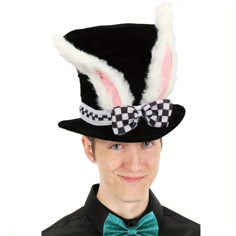 1pcs One Size Fits All Easter Hat Cosplay Holiday Party Decorative Rabbit Ear Velvet High Hat