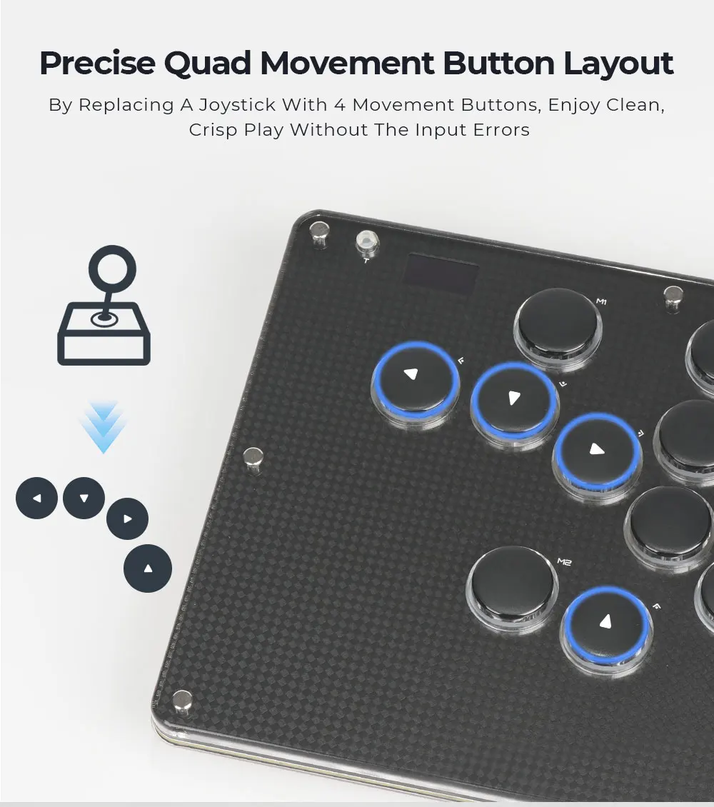 Haute42 Arcade-Joystick Hitbox Hebelloses Arcade-Steuergerät für PC/PS4/PS5 Hitbox Fightstick Hebelloses Arcade-Stick-Steuergerät – Detail 30