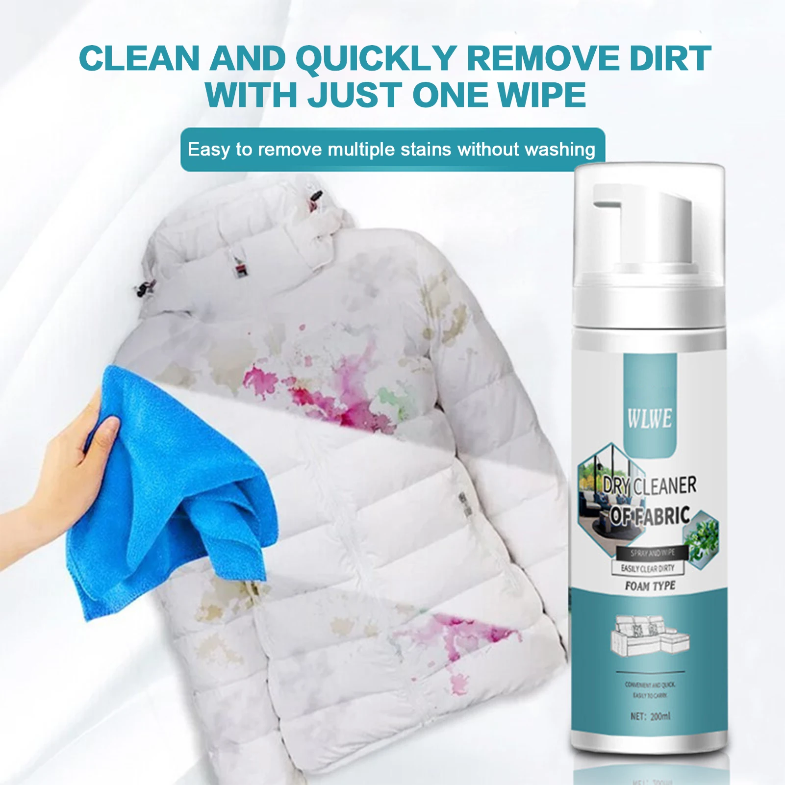 200ml Fabric Sofa Cleaner For Mattress Car Seat Sofa Carpet