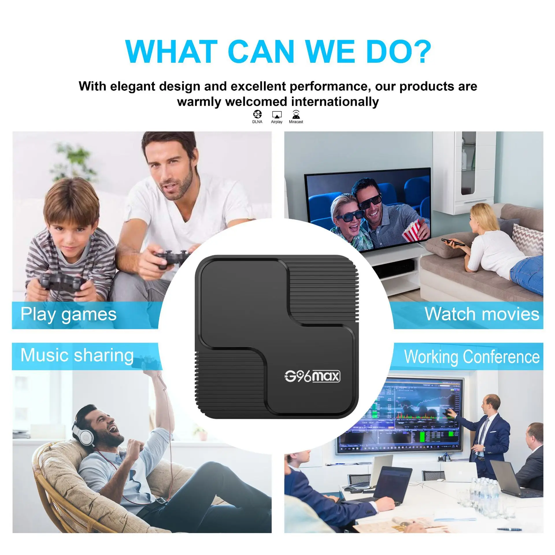 Smart TV Box Android 14 G96 Max Allwinner H618 Dual Wifi 2.4G&5G Quad Core AV1 Google Voice Ram 8GB Rom 64GB 128GB Media Player Smart TV Box Tv Box Streaming Media Player