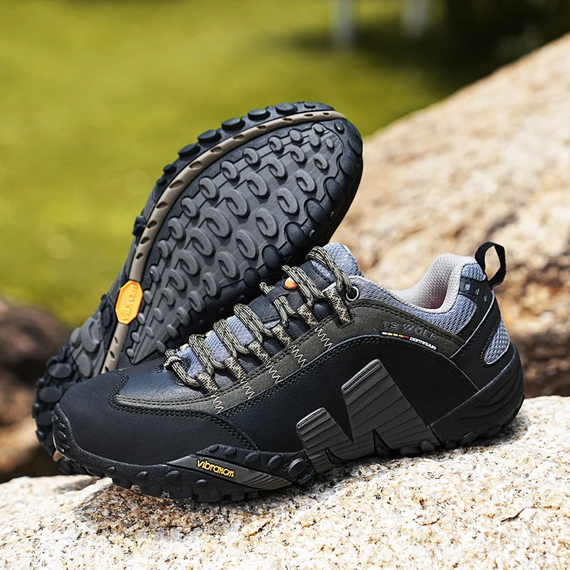 HIKEUP походная обувь мужская Нескользящая уличная спортивная обувь для кемпинга удобные треккинговые кроссовки дышащая Защитная Мужская обувь для тропы