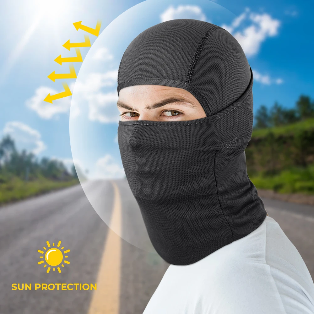 Balaclava Maschera Viso Protezione UV Sci Cappuccio Sole - Foto 8