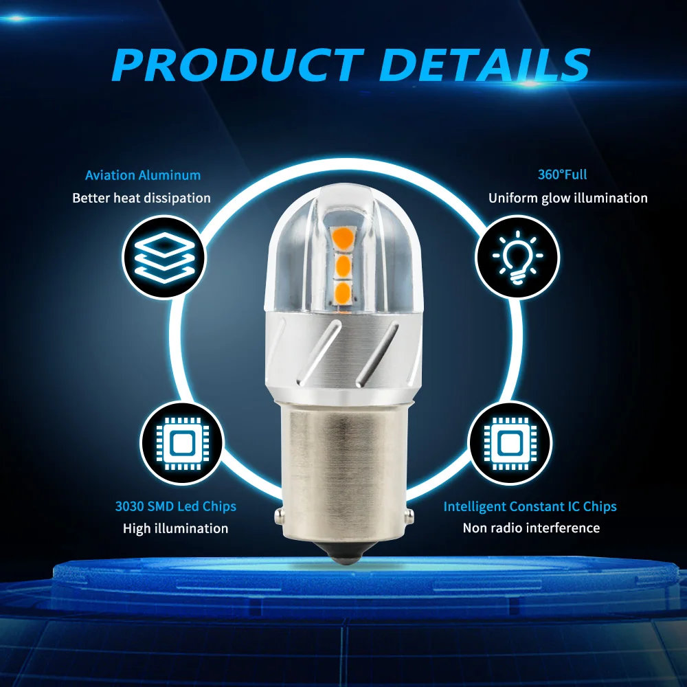 2pcs P21W 1156 LED 1156 1157 3156 3157 7440 7443 LED  ȣ     Ʈ ڵ  ׼