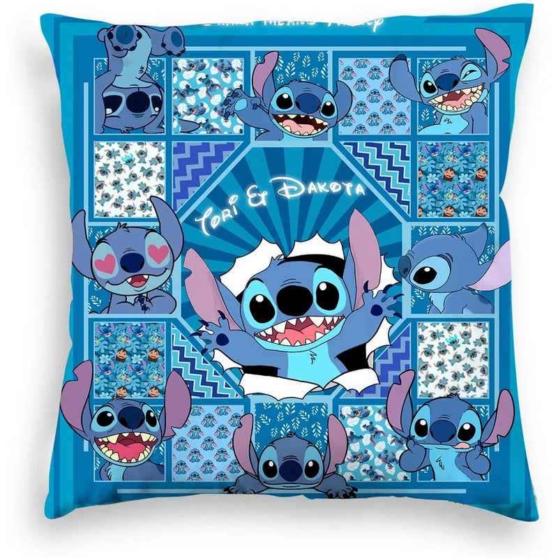 

Lilo and Stitch Disney Cushion Cover Pillow Decorative Cartoon Stitch Cushions Cover Pillowcase for Home Sofa Pillowcover