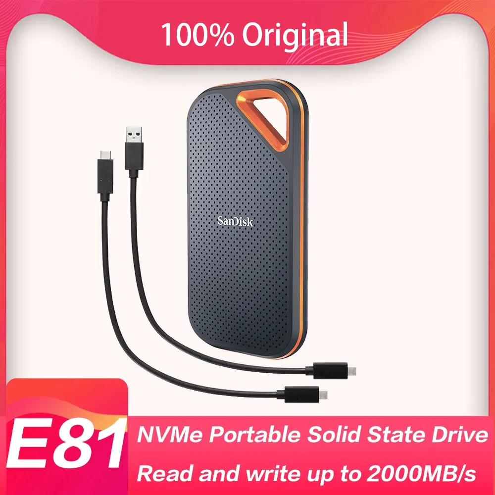 SanDisk-Disque dur externe portable Extreme PRO E81, 4 To, 2 To, 1 To, USB  3.1 Type-A C, SSD, NVMe, haute vitesse de lecture jusqu'à 2000 MBumental -  AliExpress