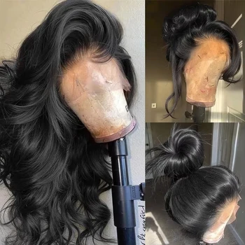40 42 Inch Real Raw Body Wave Human Hair Wigs HD Lace Front Wig Black Pre Plucked 13x6 Wet And Wavy Lace Frontal Wig Human Hair 1