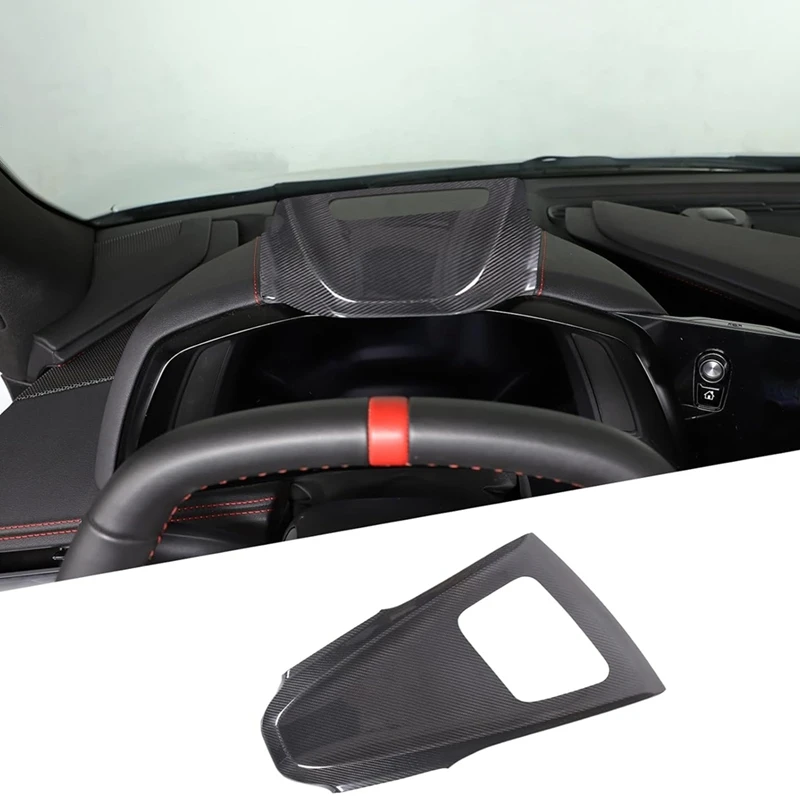 

1 шт. Верхняя панель приборной панели, крышка приборной панели, отделочные аксессуары (с HUD), углеродное волокно для Chevrolet Corvette C8 2020-2024