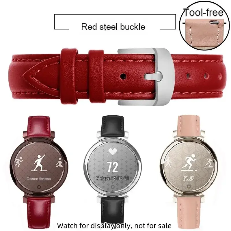 Elegant 14mm Women's Cowhide Leather Watch Strap with Quick Release