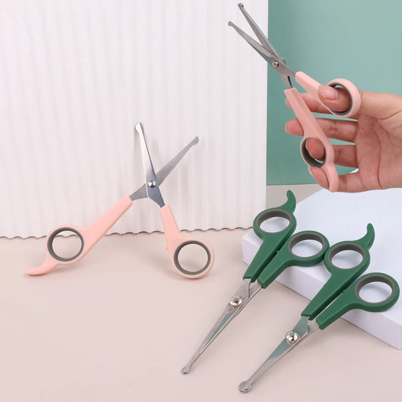 Dog grooming scissors,hair trimmer scissors,hairdressing scissors Portable Professional Round Tip Durable Plastic Pets Cat Dog Hair Grooming Accessories
